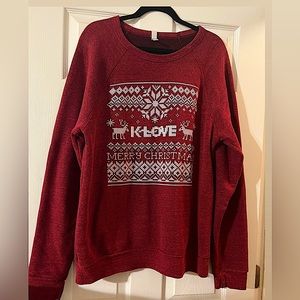 KLOVE CHRISTMAS SWEATER XL RED
